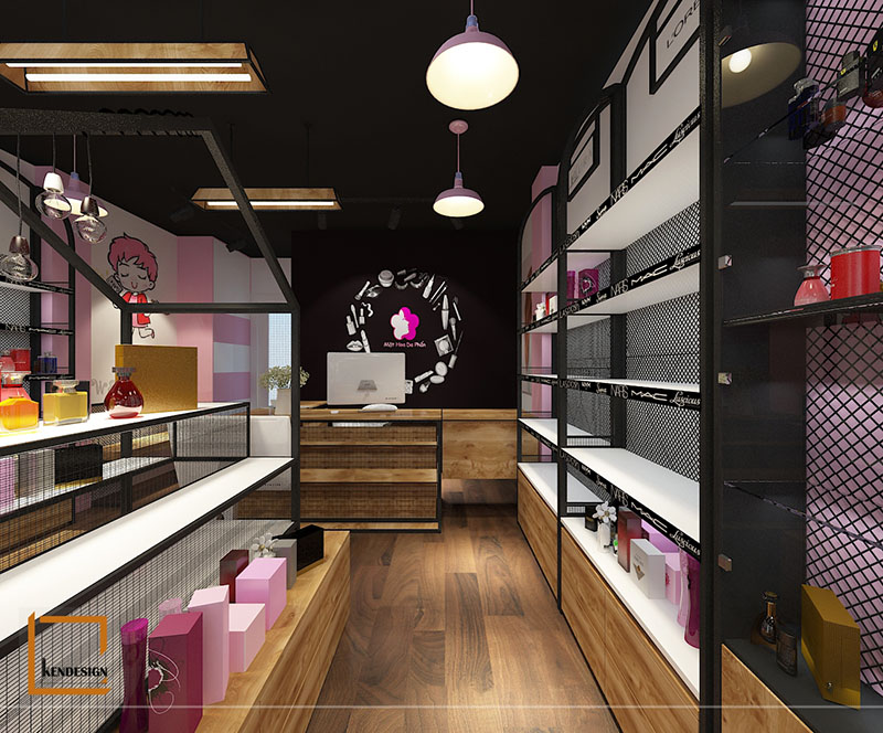 thiết kế shop mỹ phẩm